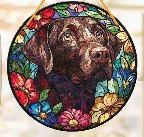 Raamhanger chocolade labrador, Verzenden, Nieuw