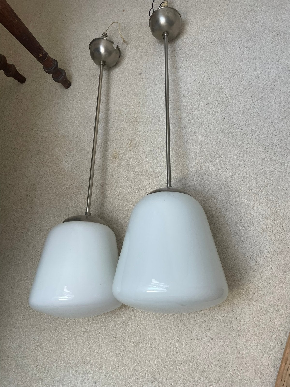 Oude School Hang Lampen 2x, Huis en Inrichting, Ophalen of Verzenden, Zo goed als nieuw