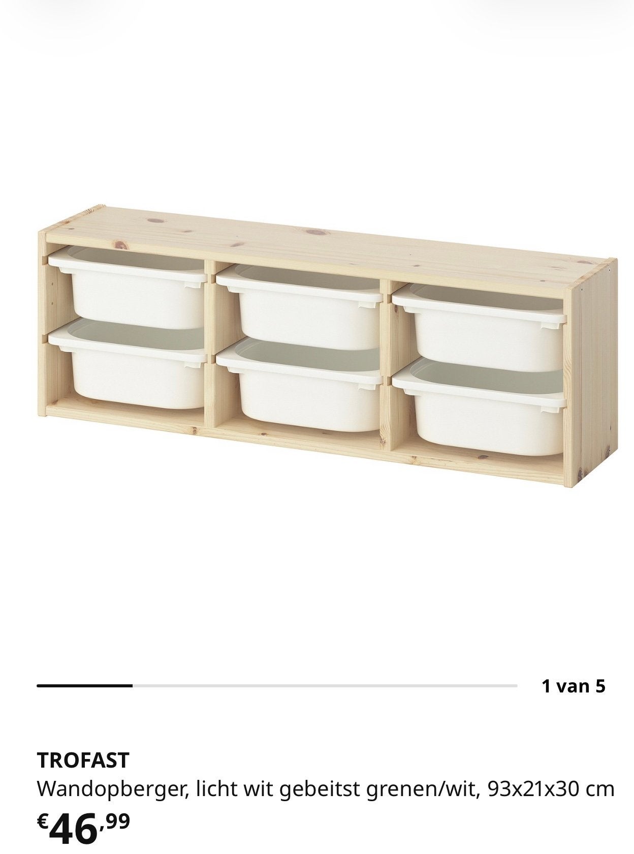 Trofast wandopberger  93x21x30, Ophalen of Verzenden, Zo goed als nieuw