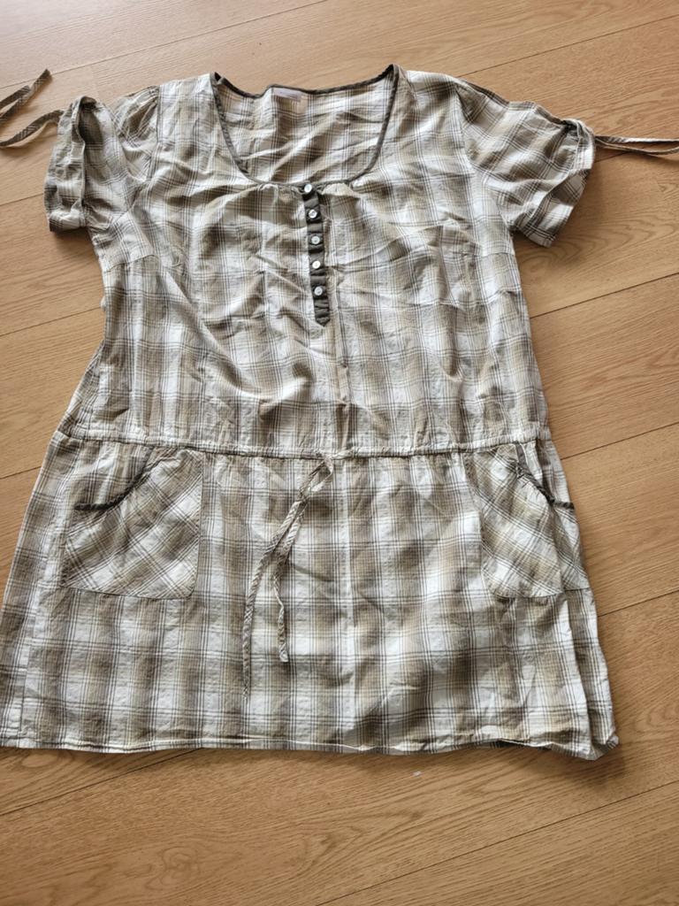 Blouse / tuniek maat 52, Bruin, Maat 46/48 (XL) of groter, Ophalen of Verzenden, Gedragen