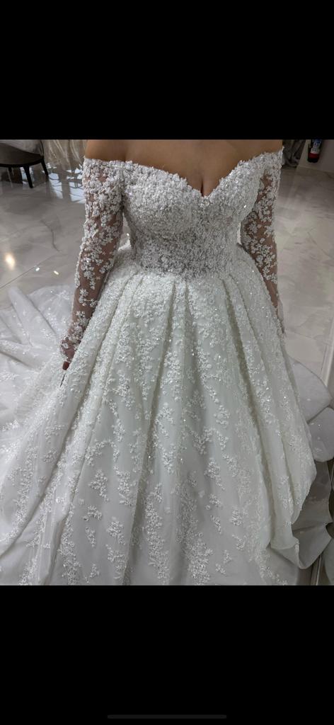 Bruiloftsjurk Sima Couture, Ophalen, Zo goed als nieuw, Trouwjurk