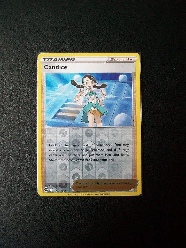 4184: Nieuwe Pokemon Kaart holofoil Trainer CANDICE 152/195, Verzenden, Nieuw, Losse kaart, Foil