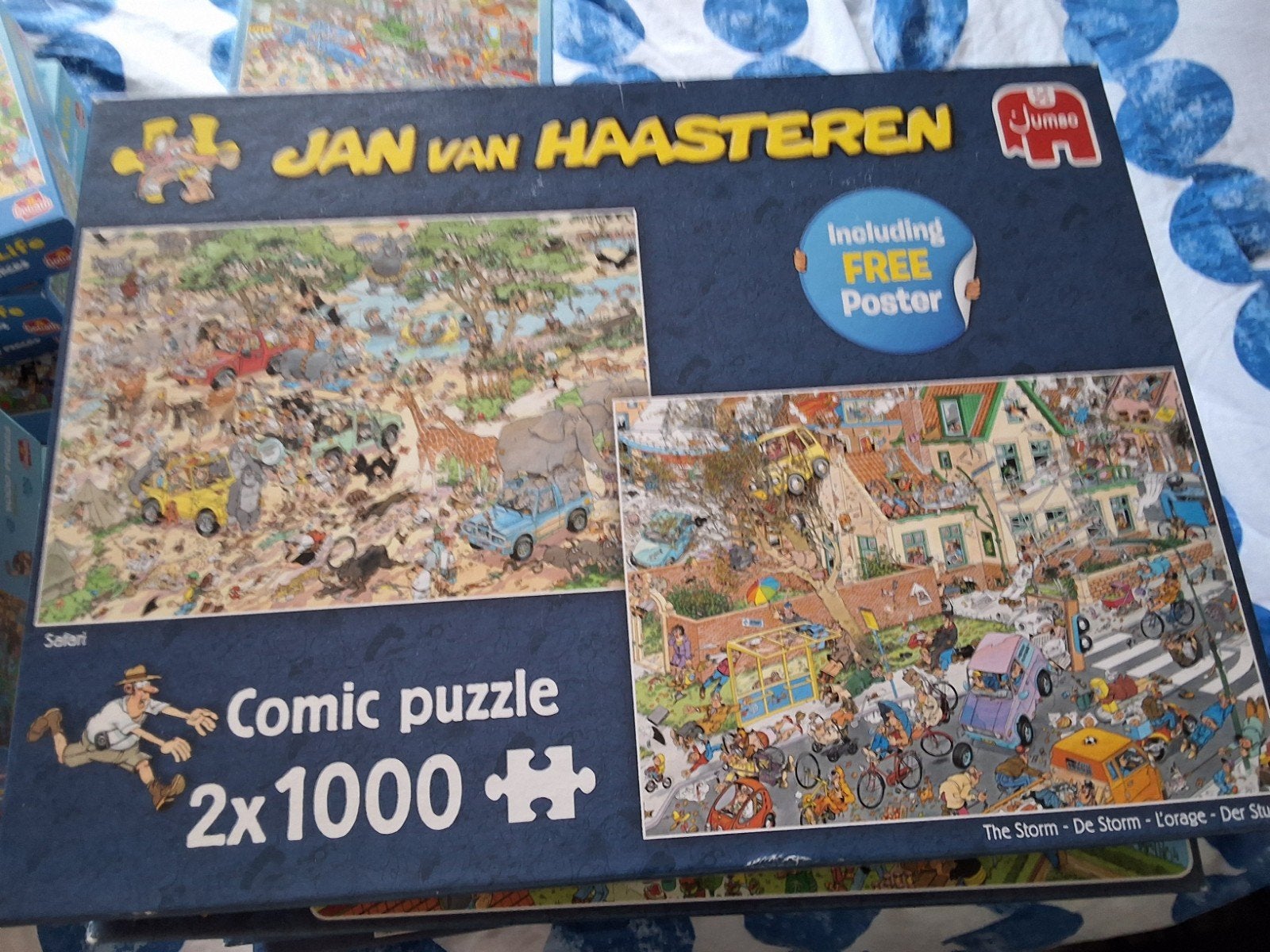 Jan van Haasteren Comic Puzzel 2x1000 stukjes, Hobby en Vrije tijd, Denksport en Puzzels, Ophalen, 500 t/m 1500 stukjes, Zo goed als nieuw