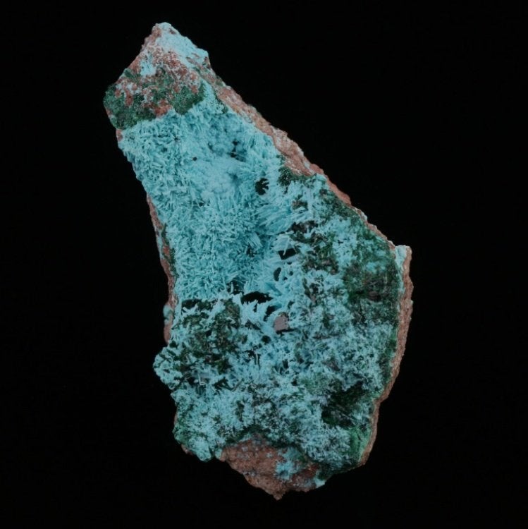 CHRYSOCOLLA pseudo na MALACHIET+ ROUAIET kristallen !, Ophalen of Verzenden, Mineraal