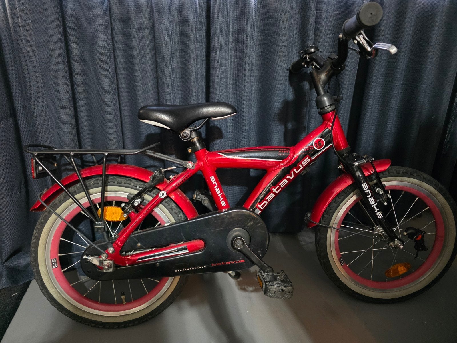 Batavus Snake kinderfiets 16 inch rood, Ophalen, Velgrem, Batavus, 16 tot 20 inch