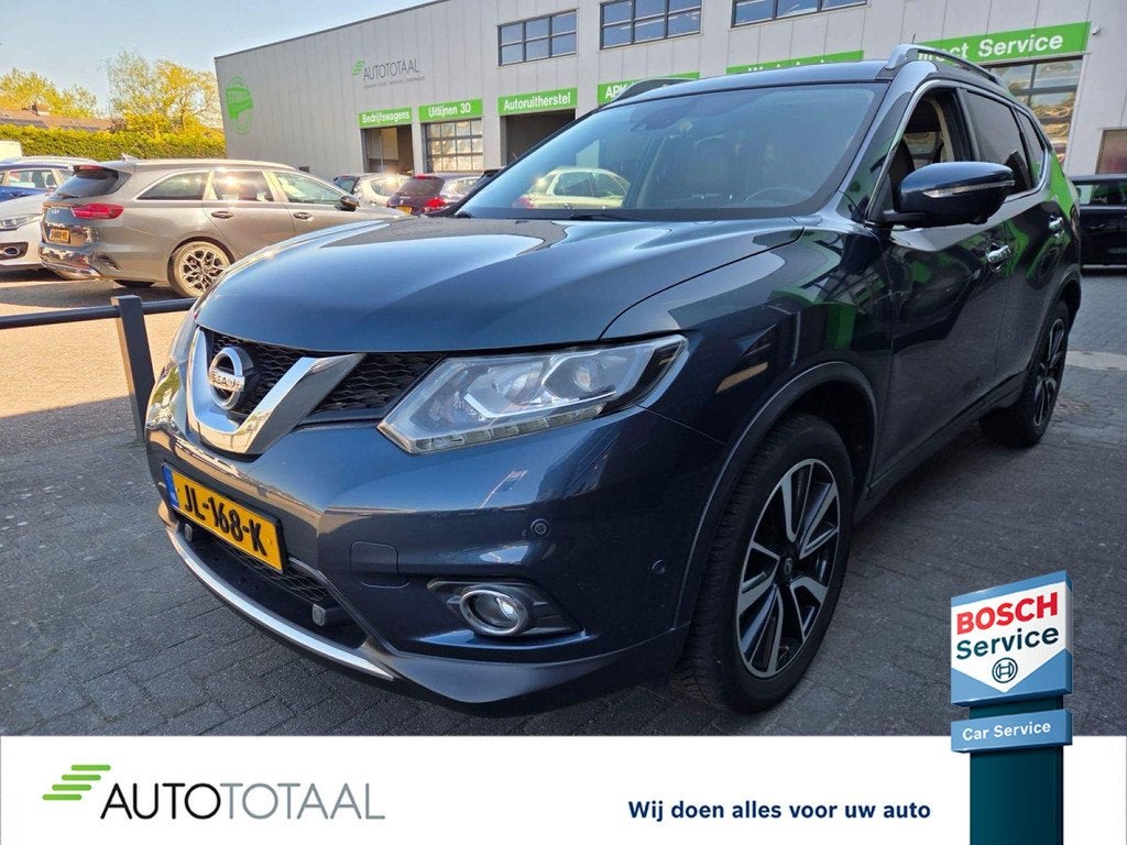 Nissan X-Trail 1.6 DIG-T Tekna Trekhaak- Leder-Camera- Elec, Auto's, Nissan, Voorwielaandrijving, 1618 cc, 4 cilinders, Blauw