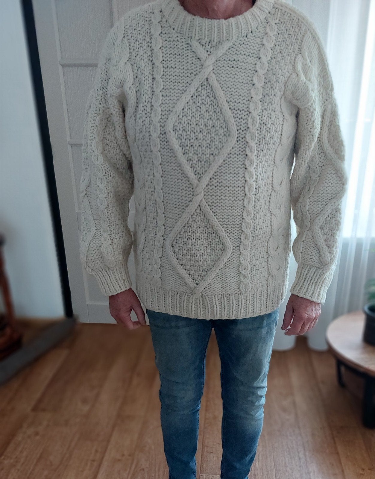 Wollen Texels trui, 1 maat, Kleding | Heren, Ophalen of Verzenden, Zo goed als nieuw, Overige maten, Wit