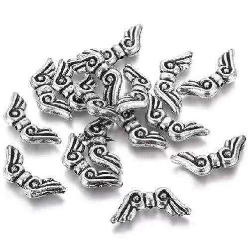 50x vleugel kralen (21x9mm) Engel -  Fairy, Hobby en Vrije tijd, Kralen en Sieraden maken, Ophalen of Verzenden, Nieuw, Kraal