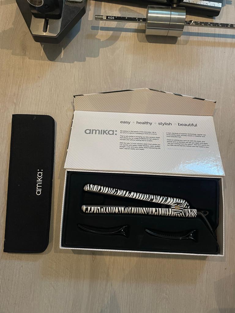 Amika Zebra Ceramic Styler - Nieuw in Doos, Ophalen of Verzenden, Nieuw, Haarverzorging