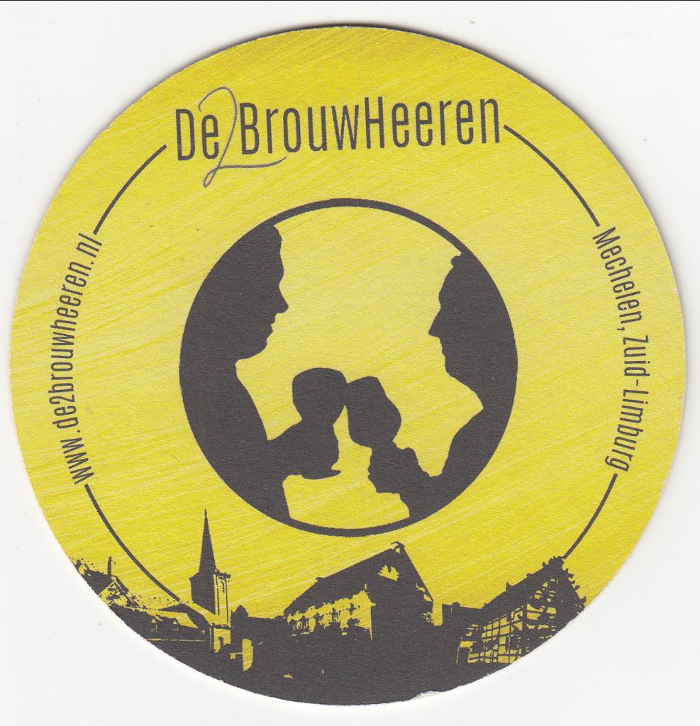 1 De BROUWHEEREN BIERVILTJE, Ophalen of Verzenden, Gebruikt, Viltje(s), Overige merken