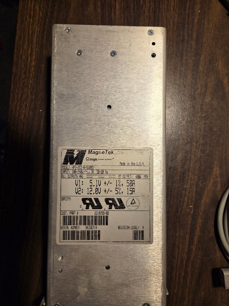 Magnetek Hot Swappable Power Supply 5V en 12V, Ophalen, Gebruikt