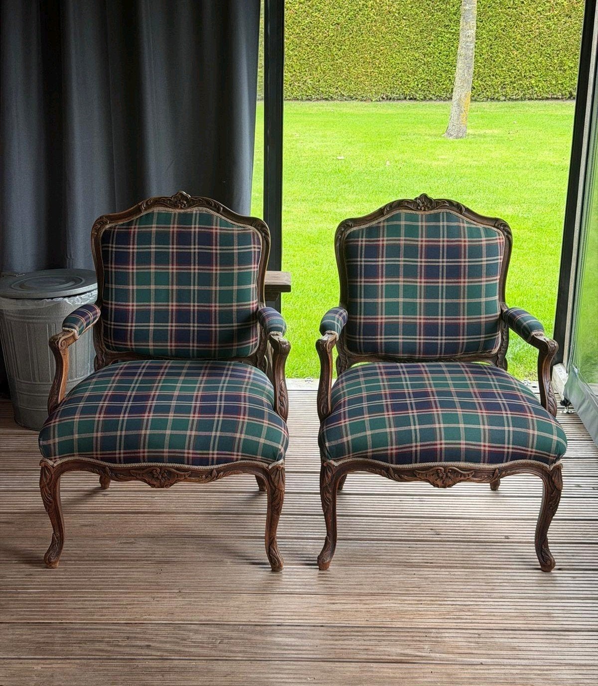 2 klassieke engelse stijl ruit queen ann fauteuils, Ophalen