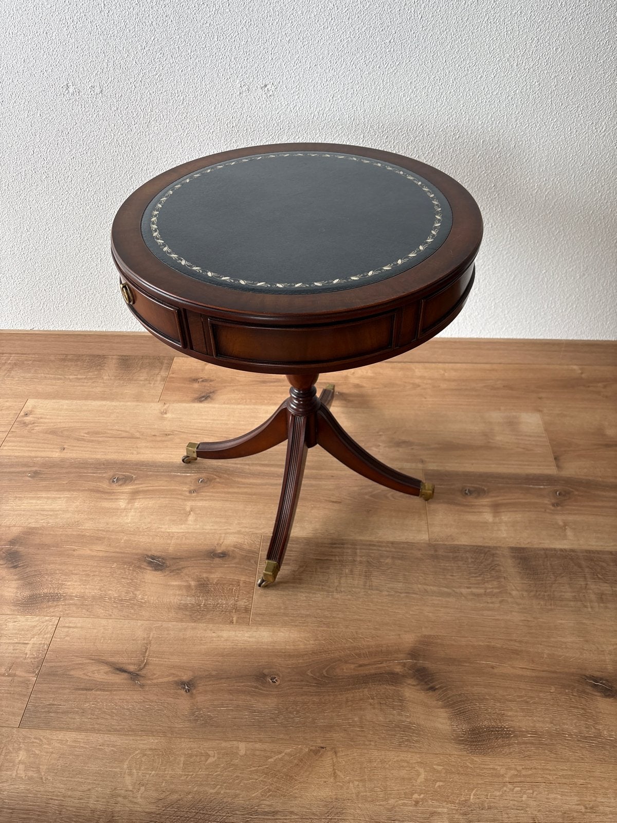 Elegante Heldense Bijzettafel met Leren Blad, Ophalen