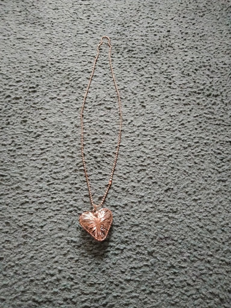Hartjes ketting - Roségoudkleurig, Ophalen, Gebruikt, Goud, Overige materialen