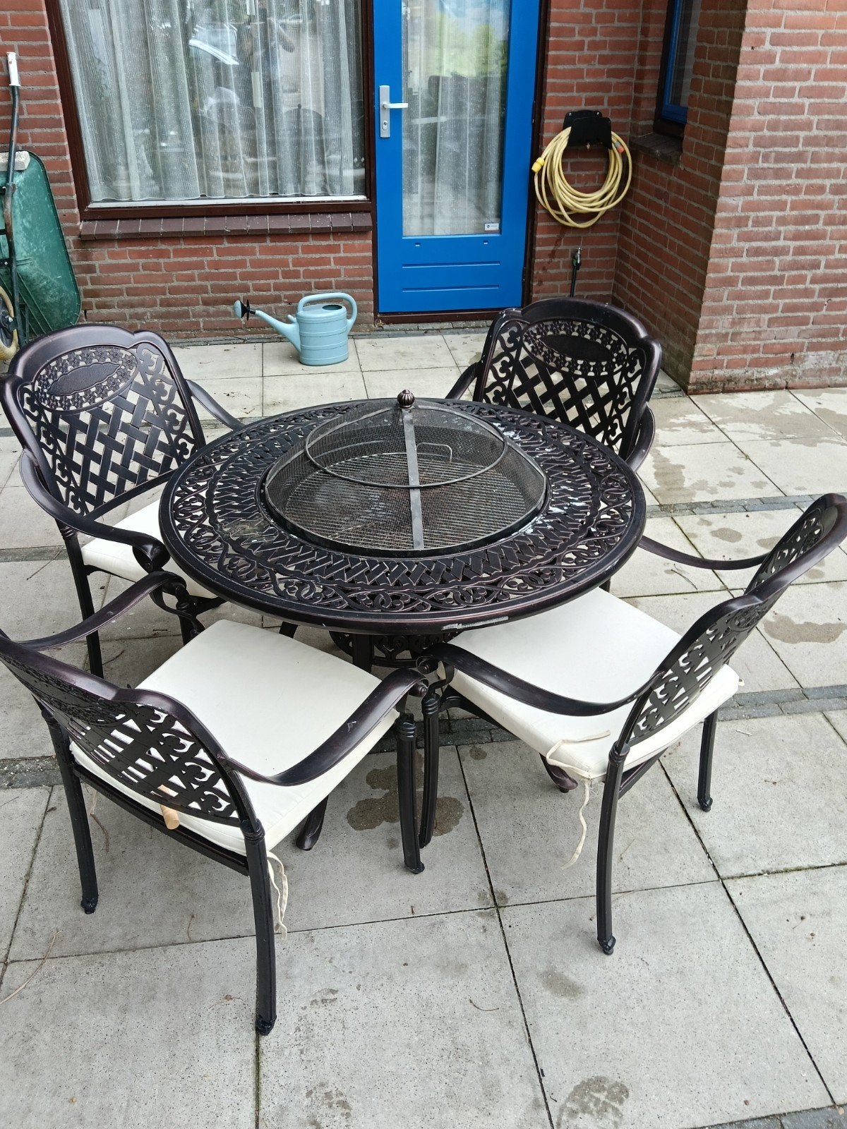 Tuinset met ingebouwde barbecue., Tuin en Terras, Tuinsets en Loungesets, Ophalen