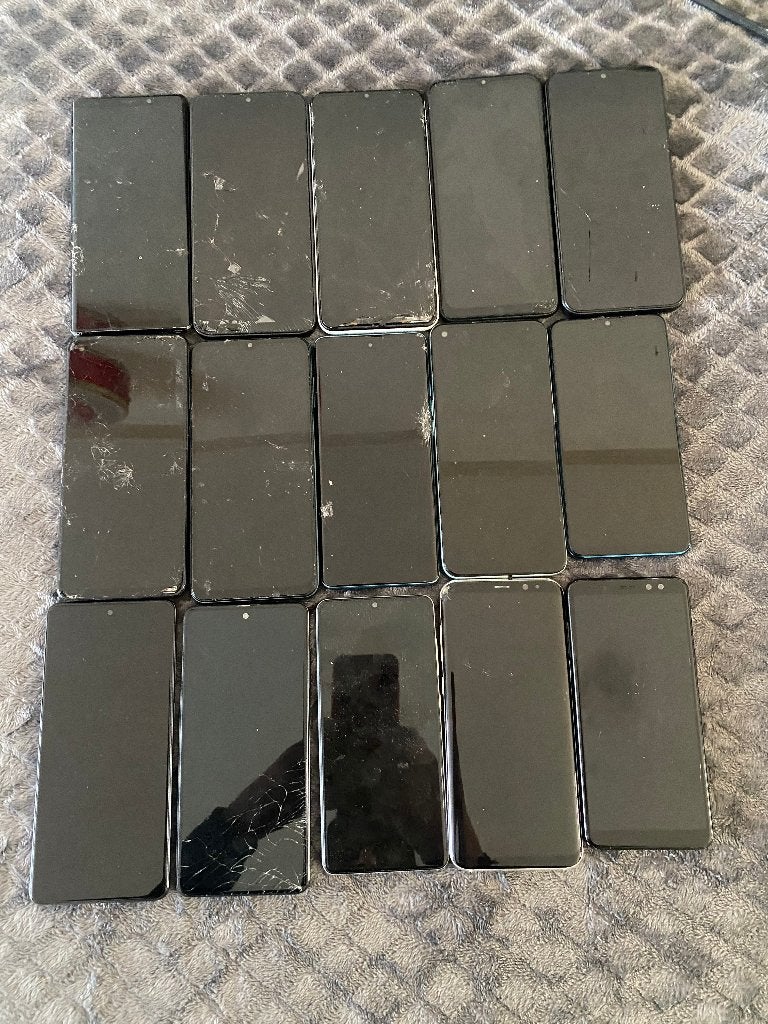 partij 34x defect telefoons, Ophalen, Gebruikt, Zwart, 64 GB