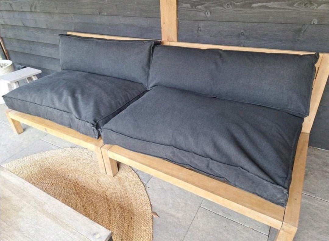 Zwarte palletkussens lounge Karwei 2 sets, Tuin en Terras, Ophalen