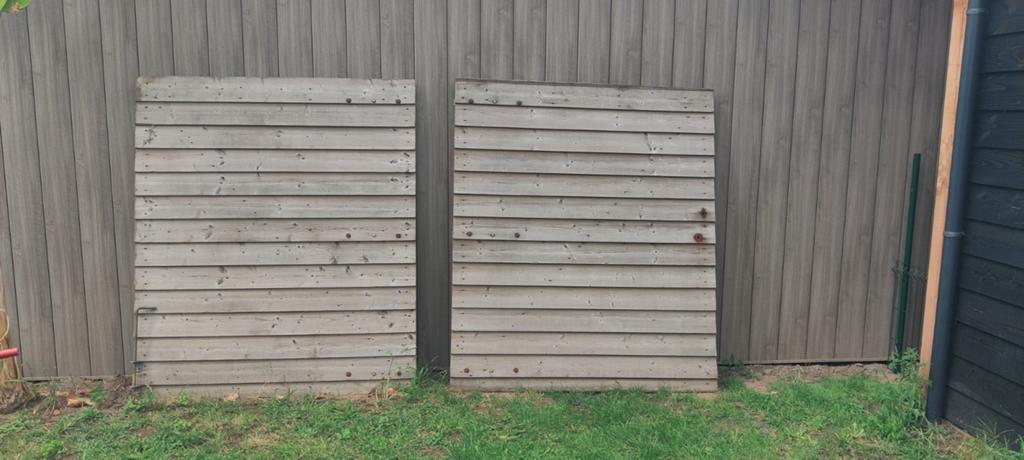 Tuin poort, openslaande garage deuren, Ophalen, Minder dan 3 meter, Hout, 1 tot 2 meter