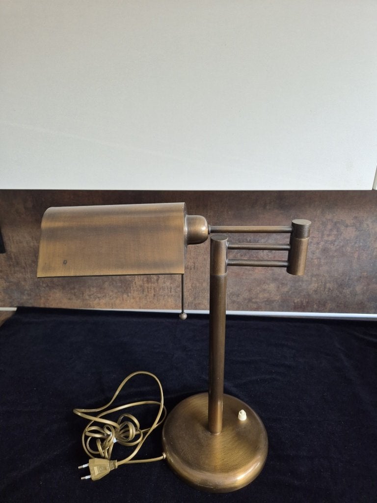Notaris Tafellamp - Zwenklamp - Koper/Brons kleur - Massive., Huis en Inrichting, Lampen | Tafellampen, Bureaulamp, Gebruikt, Overige merken