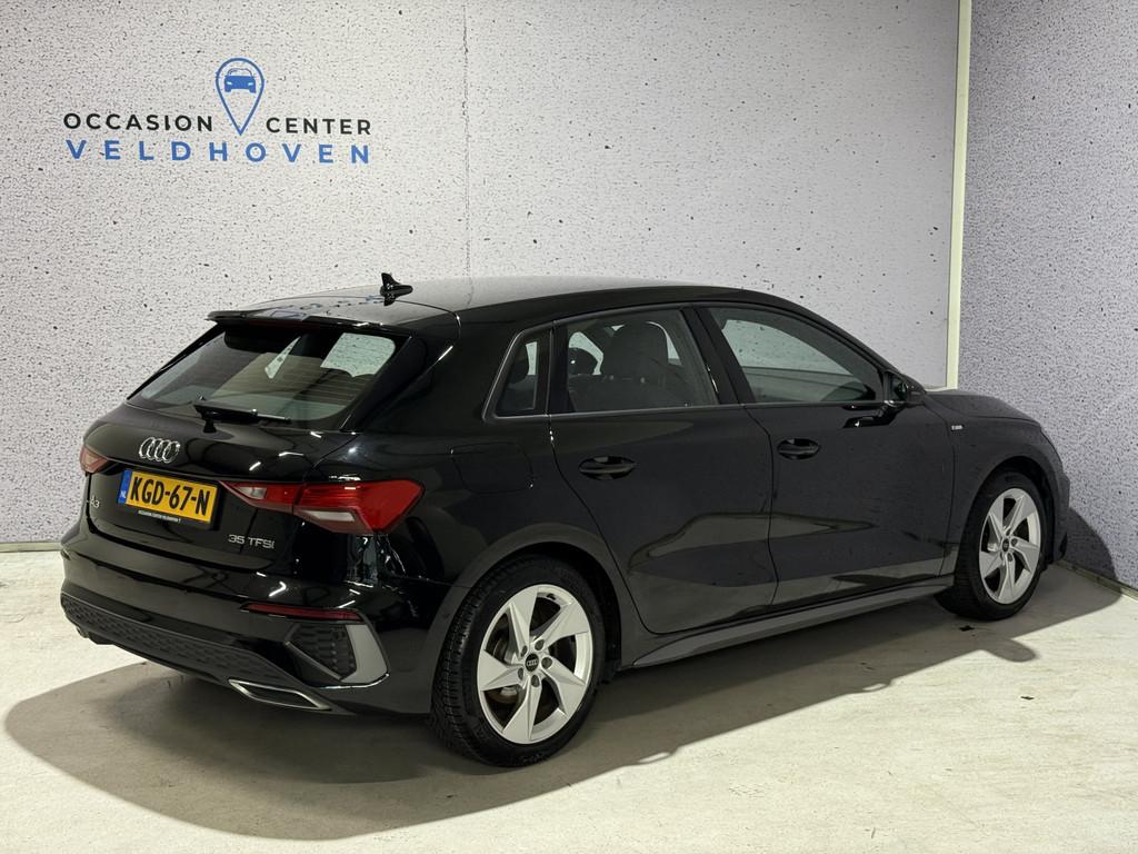 Audi A3 Sportback 35 TFSI S edition // LEDER // NAVIGATIE, Auto's, Voorwielaandrijving, 4 cilinders, 150 pk, Zwart
