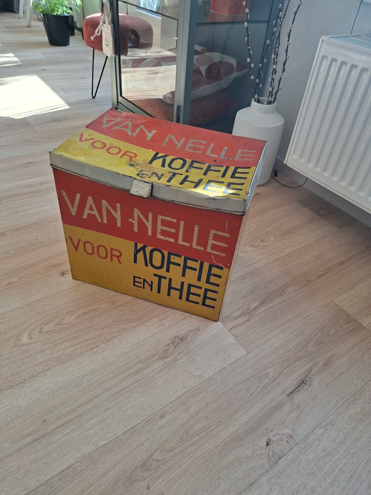 Vintage Van Nelle Winkelblik - Koffie en Thee, Ophalen