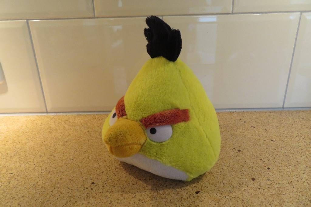 Set 3 grote Angry Birds Red Chuck Pig sleutelhanger knuffels, Gebruikt, Overige typen, Ophalen of Verzenden, Middelgroot (20 tot 80 cm)