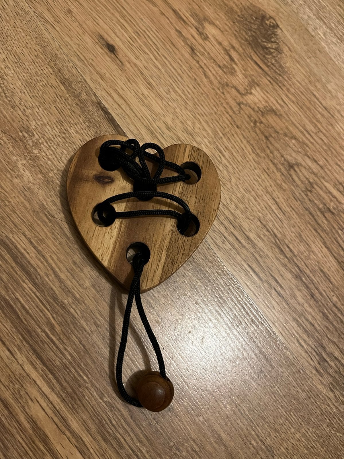 Houten hart puzzel - hersenkraker, Ophalen of Verzenden, Gebruikt, Overige typen