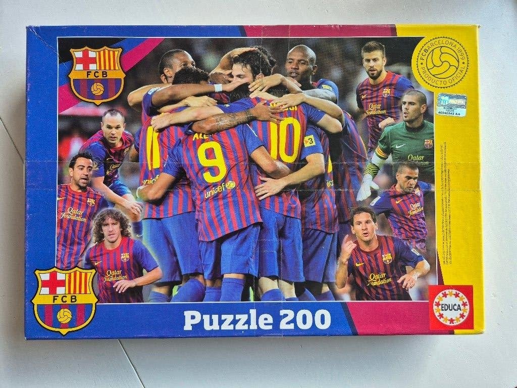 Te koop: Officiële FC Barcelona Puzzel (Educa, 200 stukjes), Ophalen of Verzenden, Zo goed als nieuw, Buitenlandse clubs, Overige typen