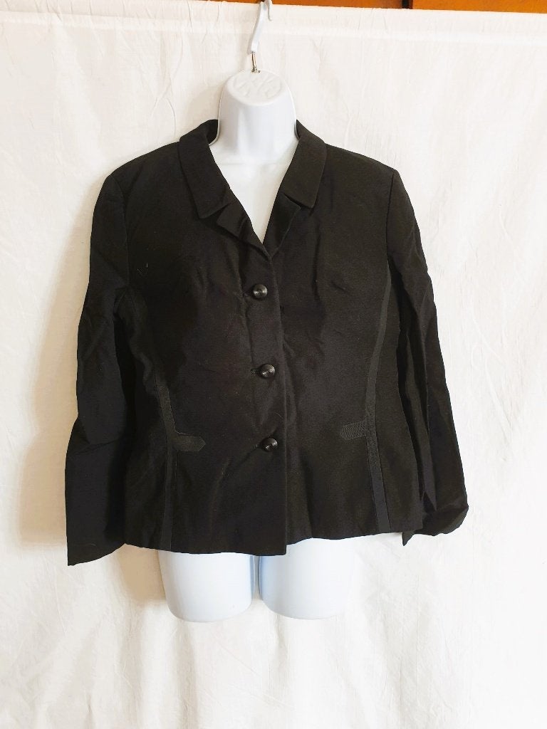 Leuk ouderwets zwart jasje. Mt M Merk Goldix, Elfrieke, Kleding | Dames, Maat 38/40 (M), ., Zwart, Ophalen of Verzenden