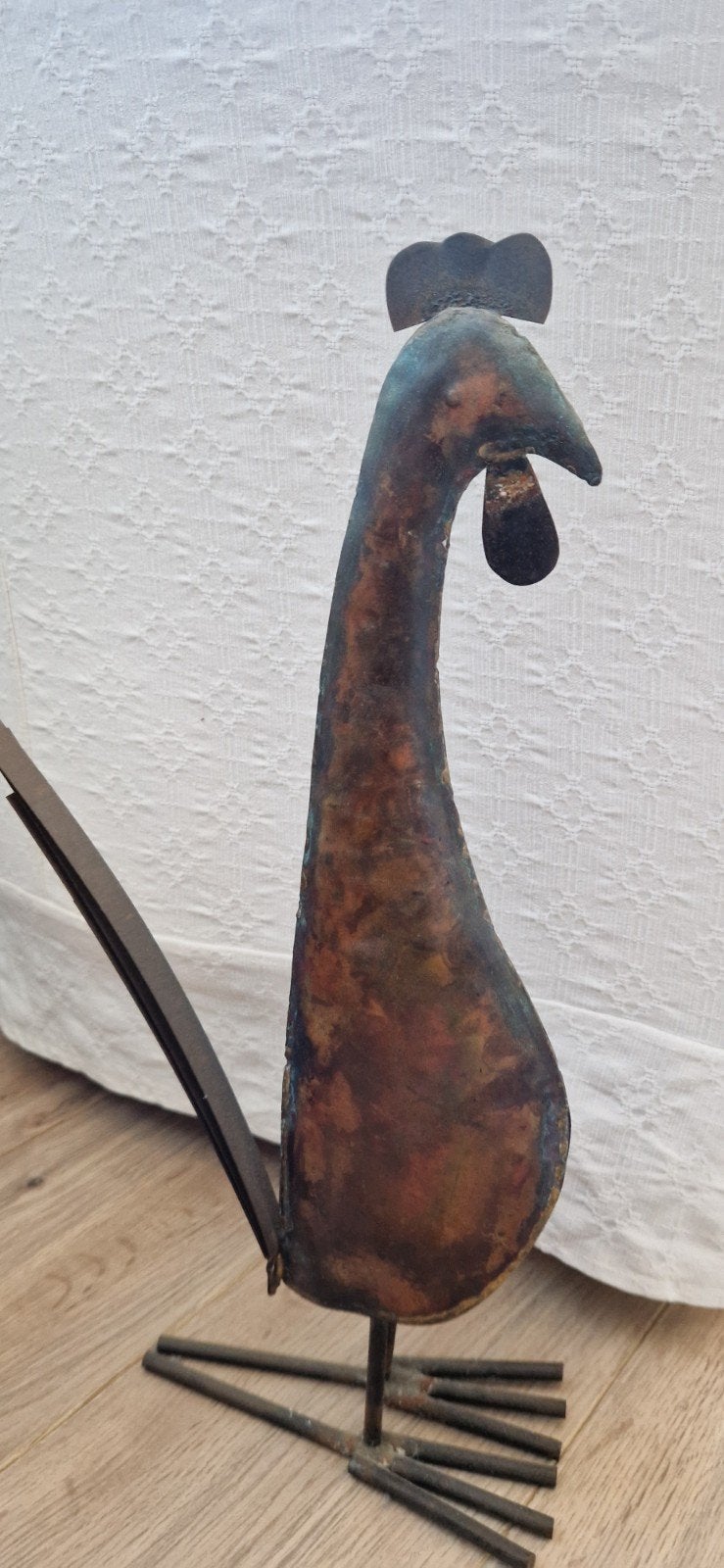 Decoratieve metalen haan - Vintage stijl, Huis en Inrichting, Vintage, Gebruikt, Meerkleurig, Ophalen of Verzenden