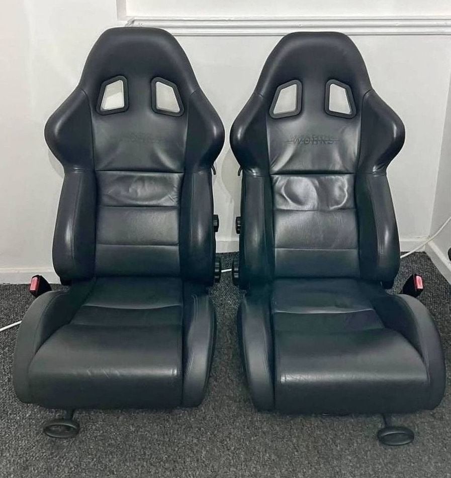 Verwarmde lederen Sparco-stoelen voor Mini Cooper S R53 JCW, Ophalen of Verzenden, Zo goed als nieuw