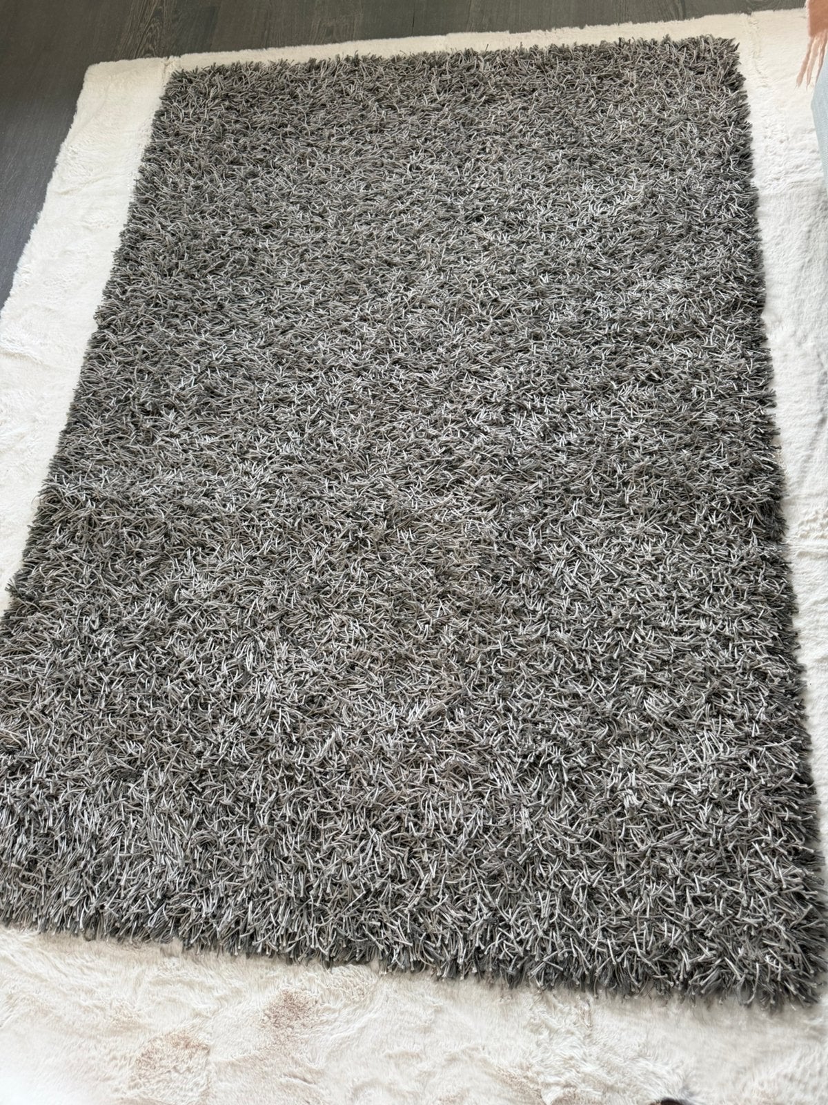 Luxe Line A Diamond  vloerkleed zilver 140x200 |z.g.a.n., 100 tot 150 cm, 200 cm of meer, Ophalen of Verzenden, Zo goed als nieuw