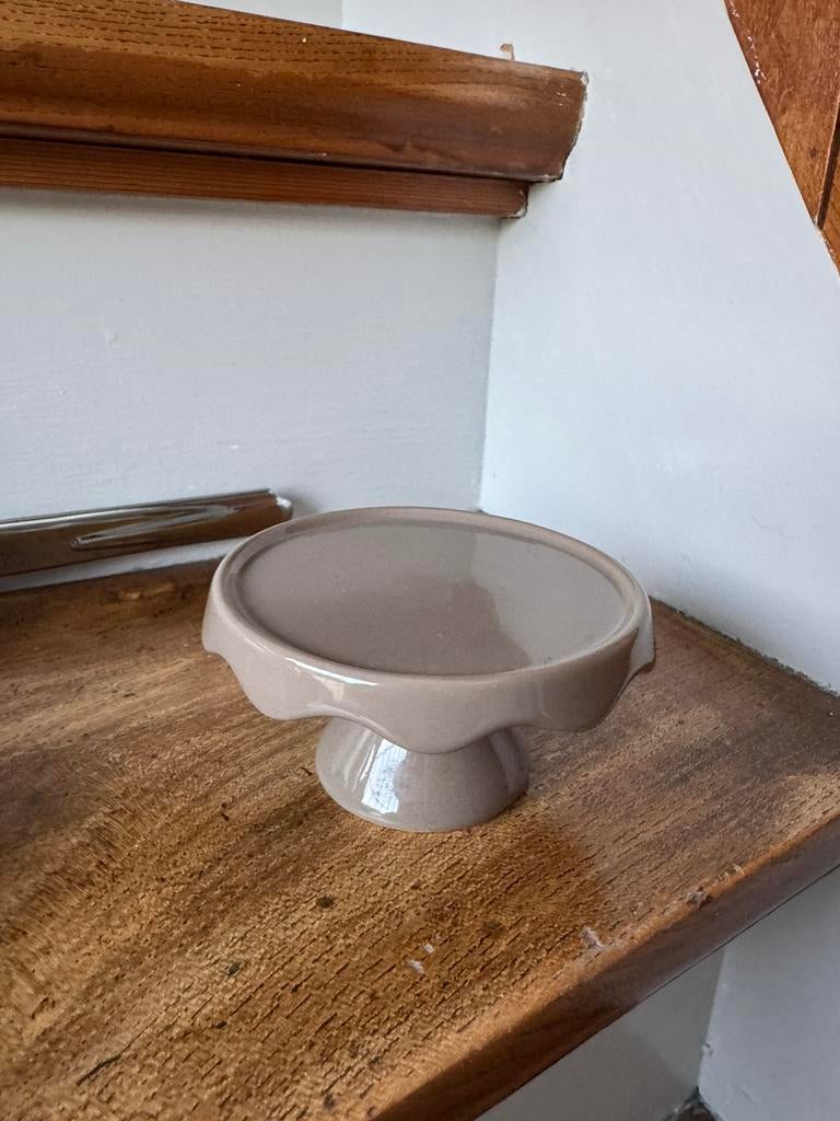 Decoratie mini plateau grijs, Ophalen of Verzenden, Zo goed als nieuw, Rond, Overige materialen