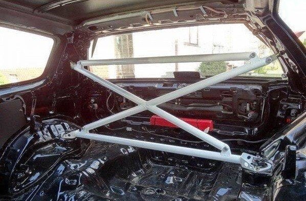 JapPower X-bar veerpootbrug strutbar - Honda Civic 92-00, Ophalen of Verzenden