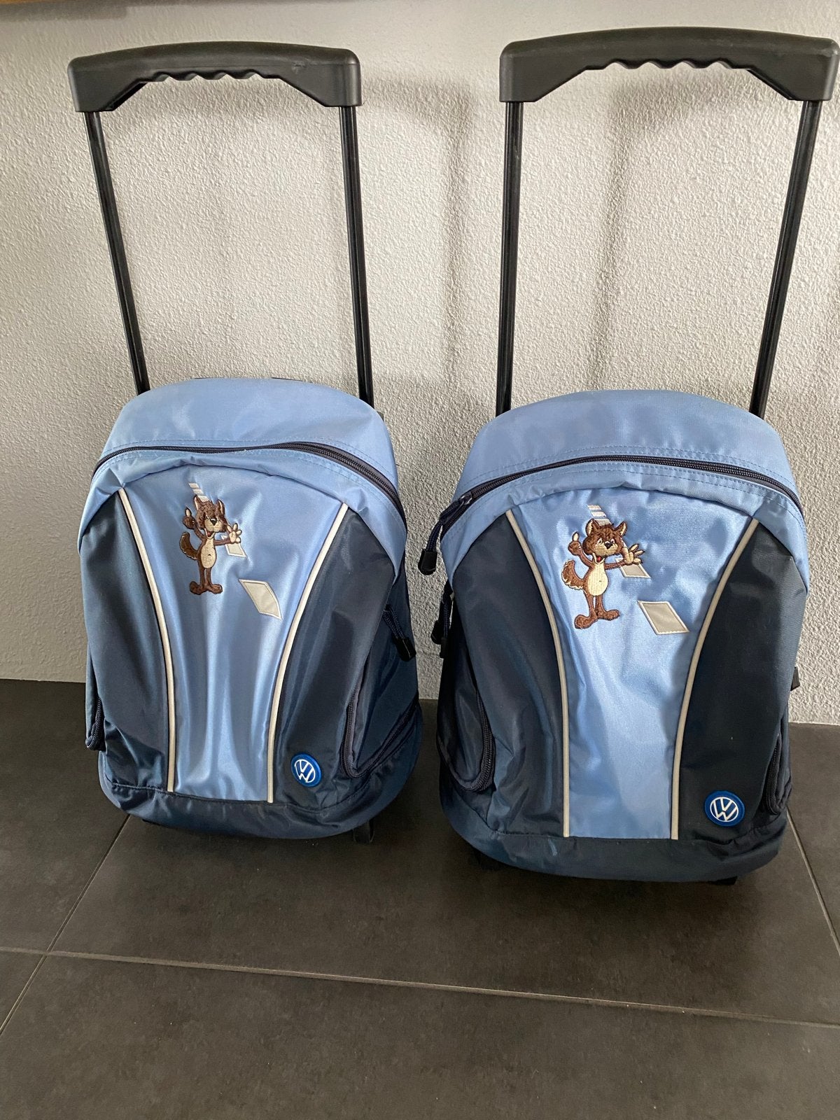 2x Kids Trolley koffertjes- Blauw, Ophalen of Verzenden, Zacht kunststof, Minder dan 50 cm, Minder dan 35 cm