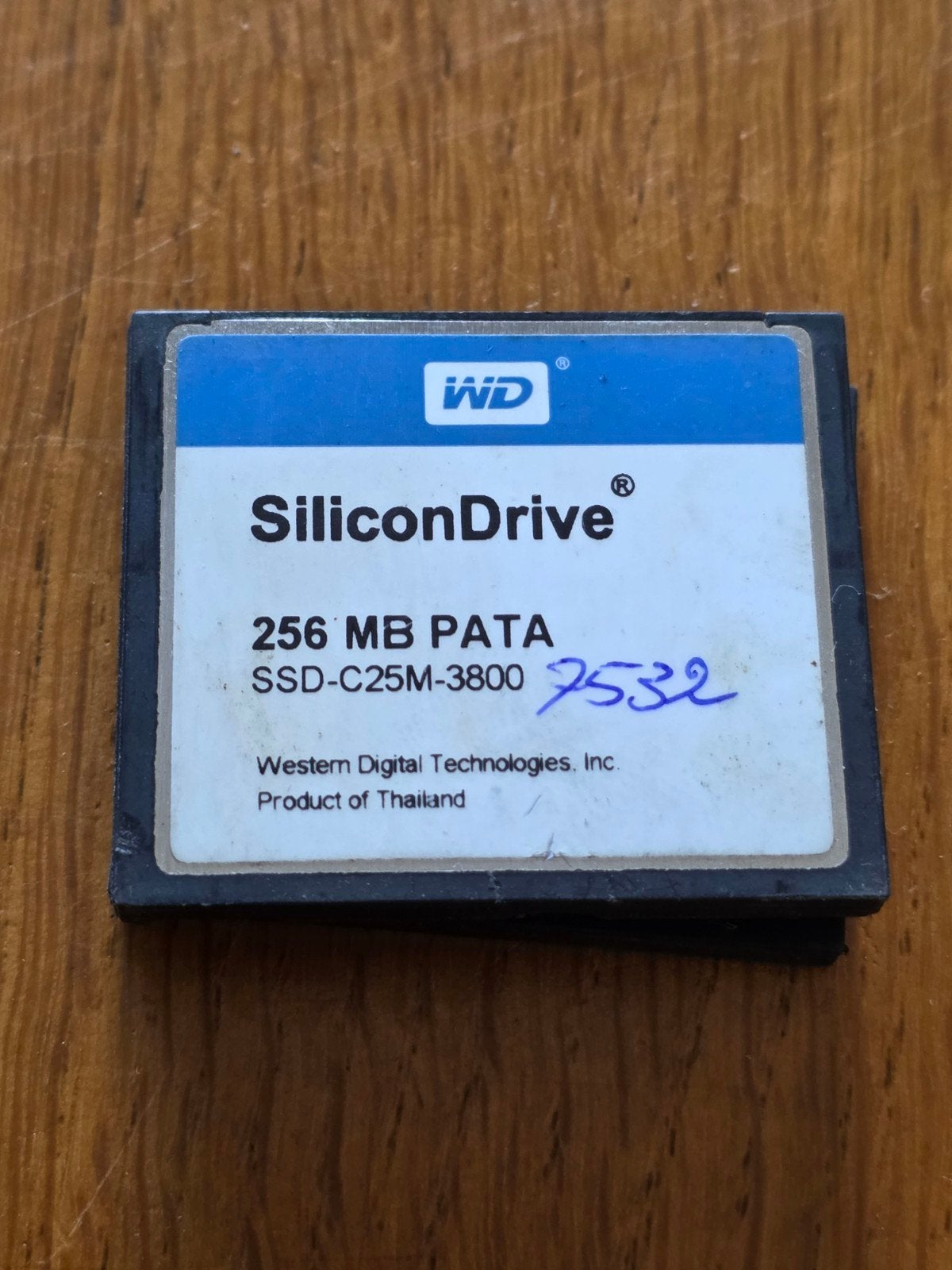 WD SiliconDrive 256 MB PATA SSD - Compacte opslag, Ophalen of Verzenden, Gebruikt, Compact Flash (CF), Minder dan 2 GB