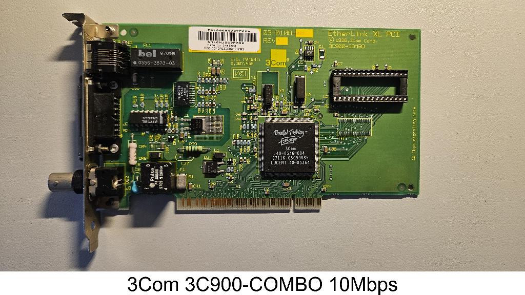 Vintage Network Interface Cards PCI (netwerk kaarten), Ophalen of Verzenden, Gebruikt, Intern, 3Com
