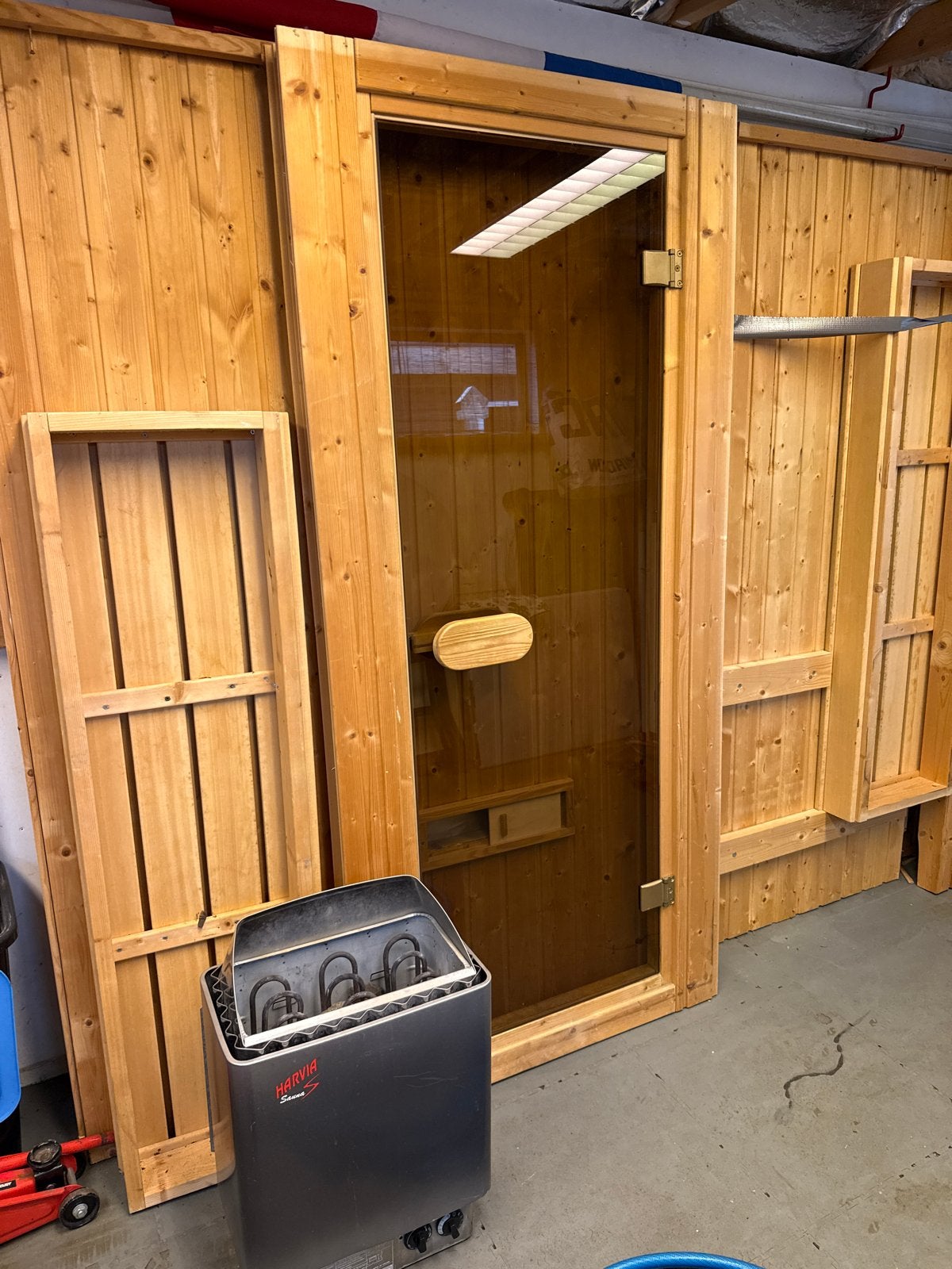 Complete Finse Sauna met Harvia Kachel - Zo goed als nieuw, Ophalen, Zo goed als nieuw, Fins of Traditioneel, Complete sauna