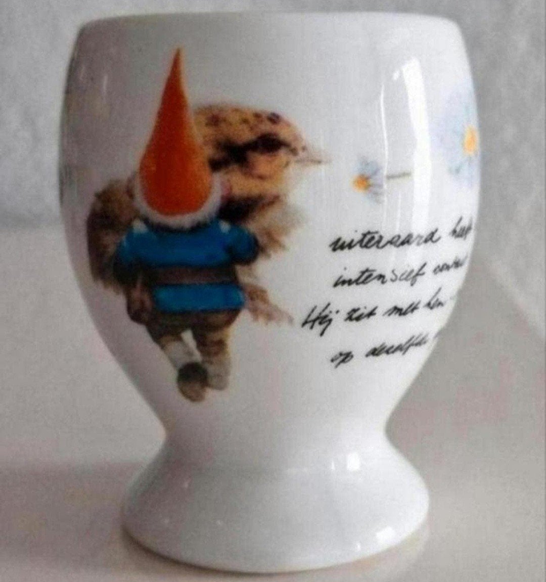 Rien Poortvliet eierdopje David de Kabouter, Ophalen of Verzenden, Zo goed als nieuw, Glas, Overige stijlen