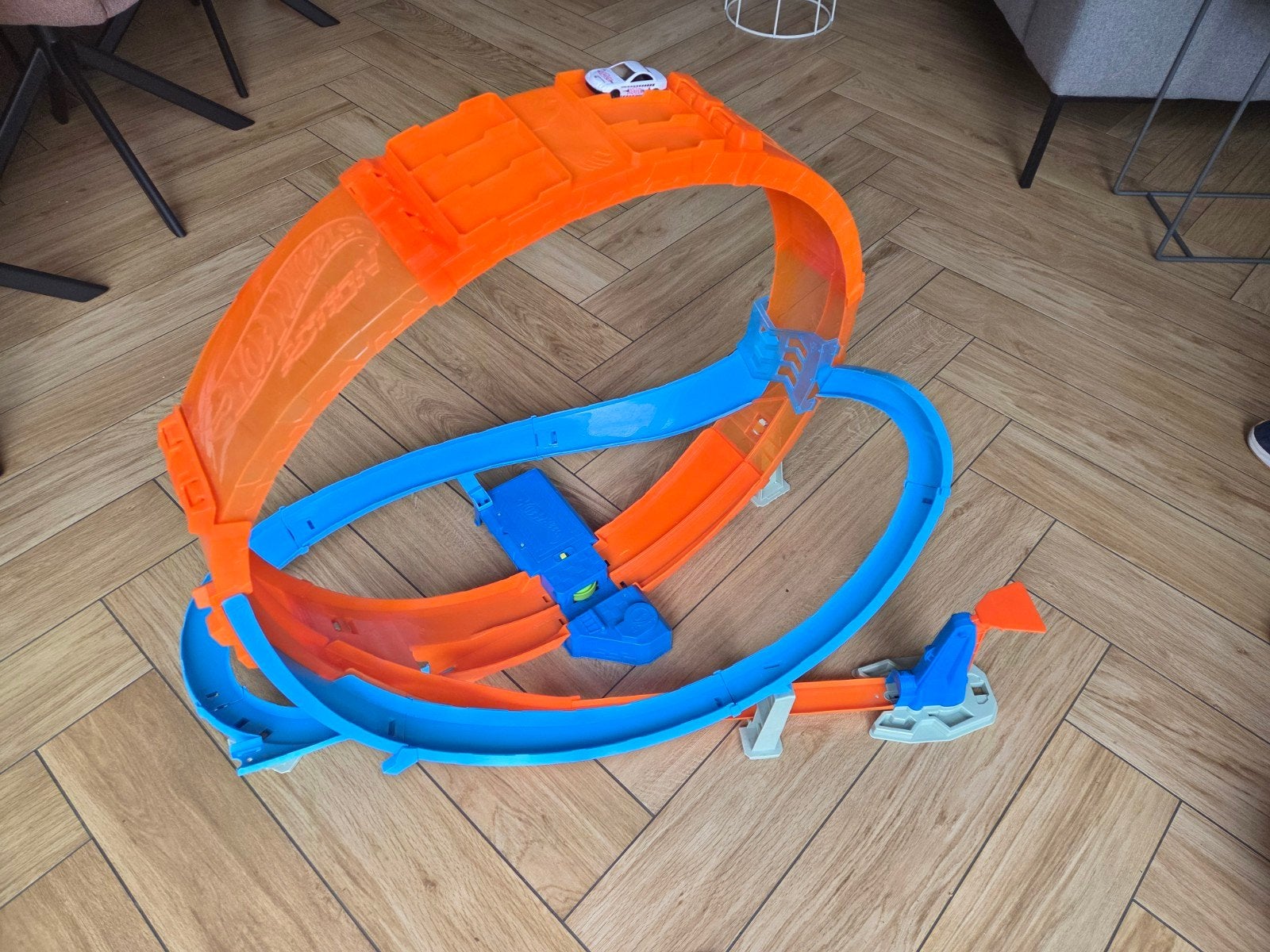 Hot Wheels Racebaan met looping en launcher, Ophalen of Verzenden, Zo goed als nieuw, Hot Wheels, Met looping