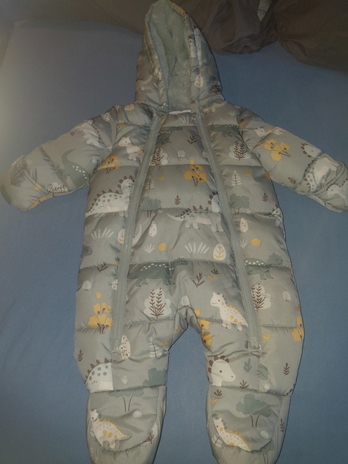 Baby winterpak dinosaurusprint gevoerd met capuchon maat 62, Jongetje of Meisje, Ophalen of Verzenden, Zo goed als nieuw, Jasje