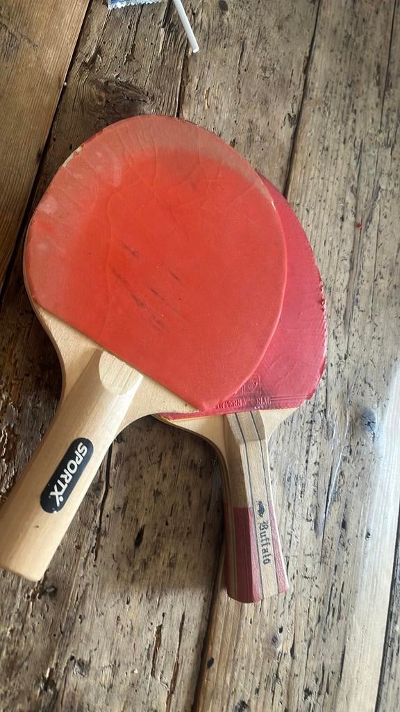 Ping pong rackets, Sport en Fitness, Tafeltennis, Ophalen of Verzenden, Zo goed als nieuw, Tafel Indoor