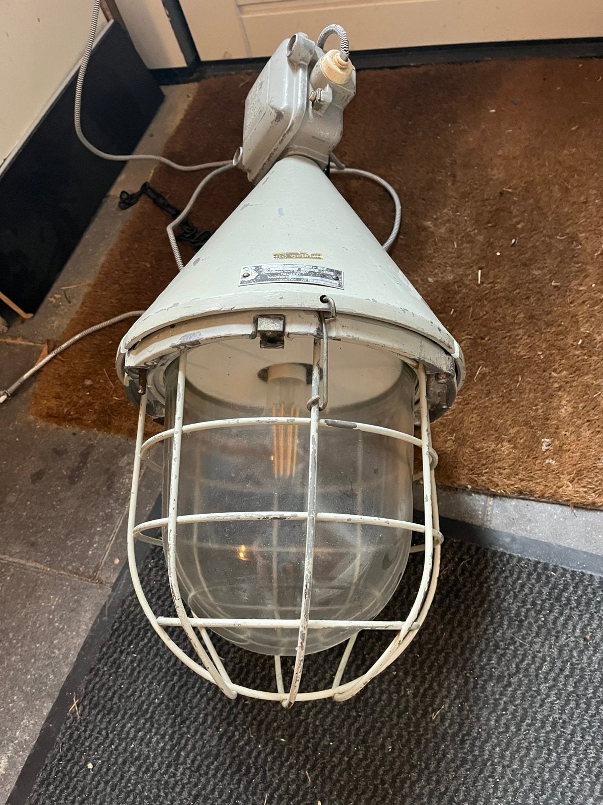 2x originele DDR EOW Ex bunker-/mijnlamp – industrieel, Antiek en Kunst, Antiek | Lampen, Ophalen