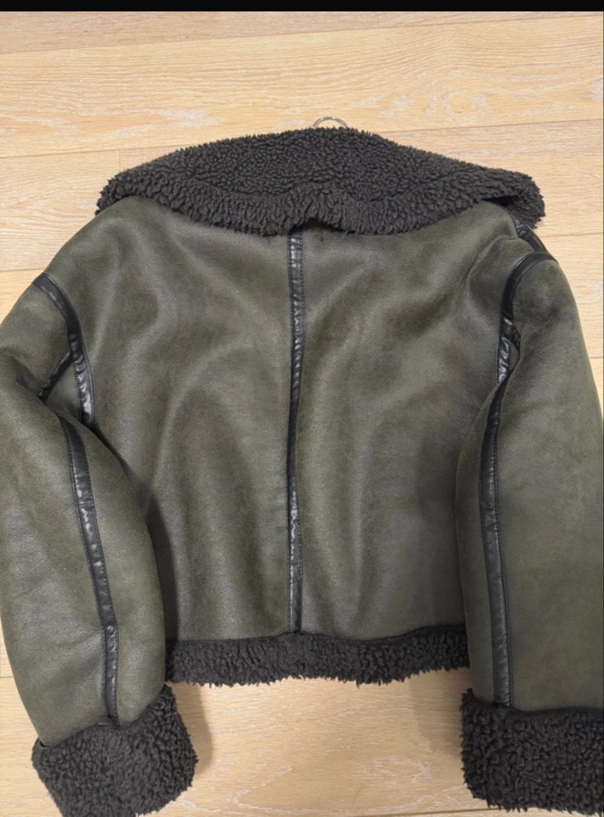 Zara Bikerjack met teddy voering - Maat xs, Ophalen of Verzenden, Nieuw, Maat 34 (XS) of kleiner, Groen