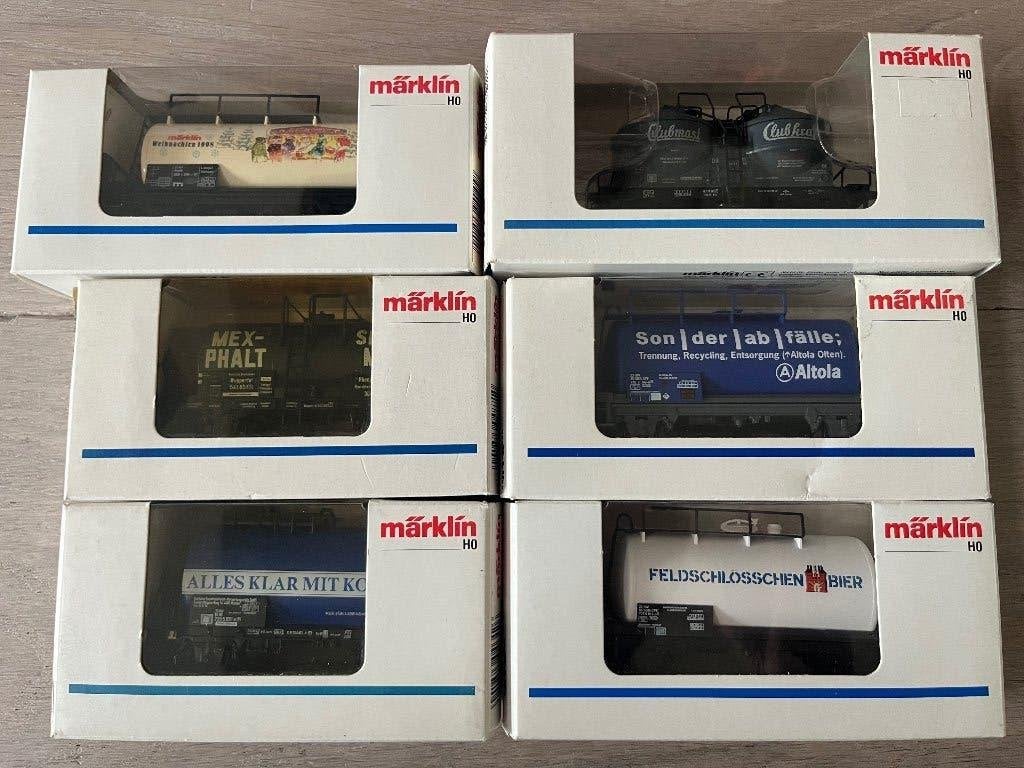 Marklin ho 4642, 4871, 94045, 46613, 4441, ketelwagons nieuw, Wisselstroom, Verzenden, Märklin, Nieuw