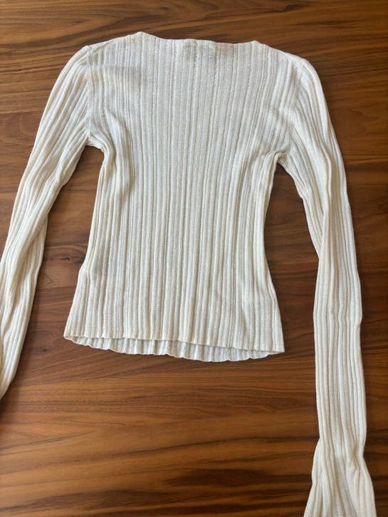 Merinowollen top met uitlopende mouwen - & Other Stories, Kleding | Dames, Tops, Wit, Ophalen of Verzenden, Zo goed als nieuw