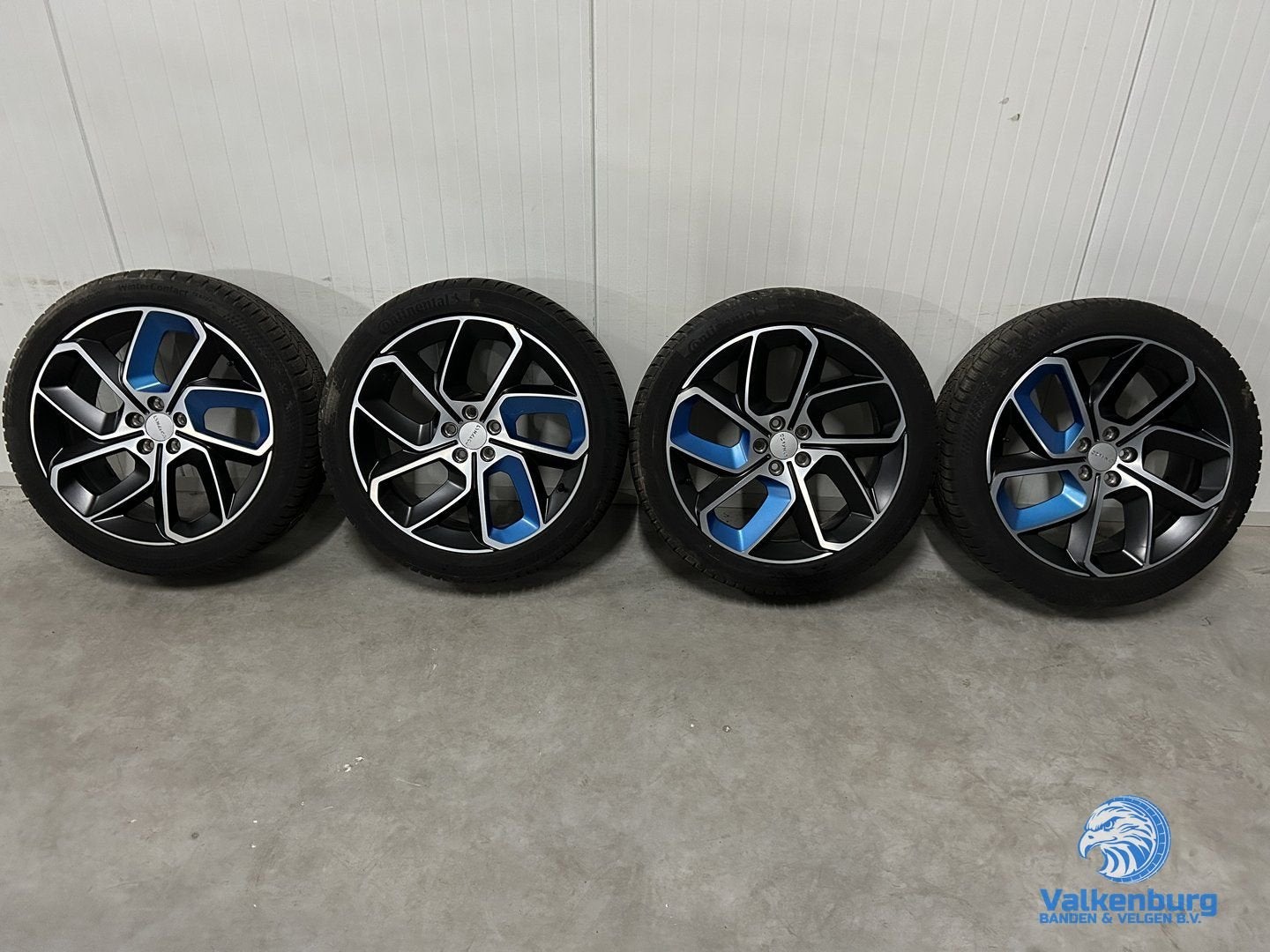 8mm! Originele Lynk & Co 20 inch zwarte velgen 5x108 winterb, Gebruikt, -, -, Banden en Velgen