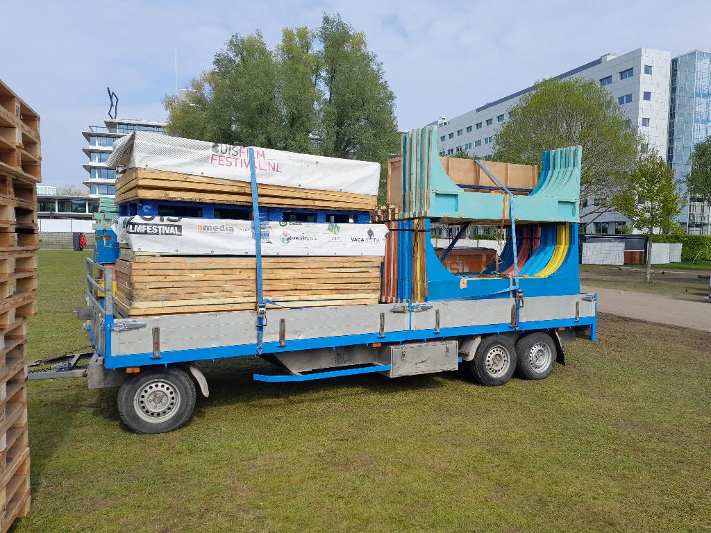 Aanhangwagen, schamelwagen, Auto diversen, Aanhangers en Bagagewagens, Ophalen, Gebruikt