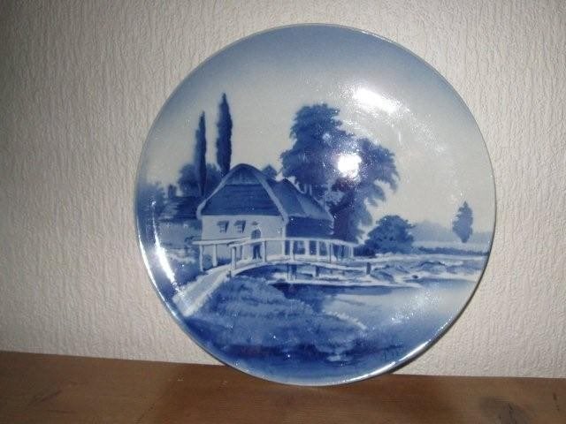 Groot vintage Delftsblauw wandbord, Ophalen of Verzenden