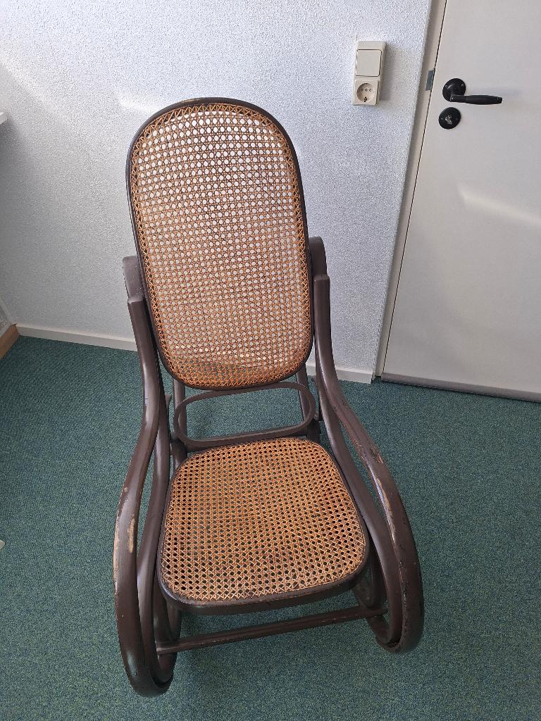 Schommelstoel, Huis en Inrichting, Stoelen, Ophalen, Gebruikt, Bruin, Vintage